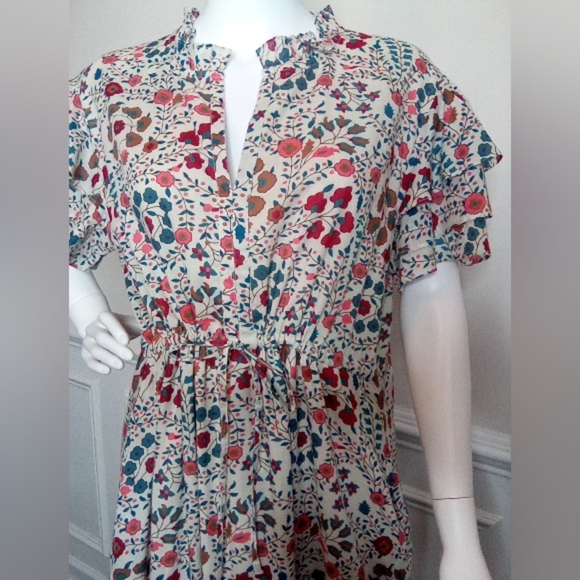 Olivia James The Label Delia Pleated Maxi Sundress with Flutter Sleeves - Picture 13 of 16